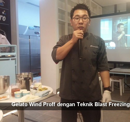 Gelato Wind Proff dengan Teknik Blast Freezing