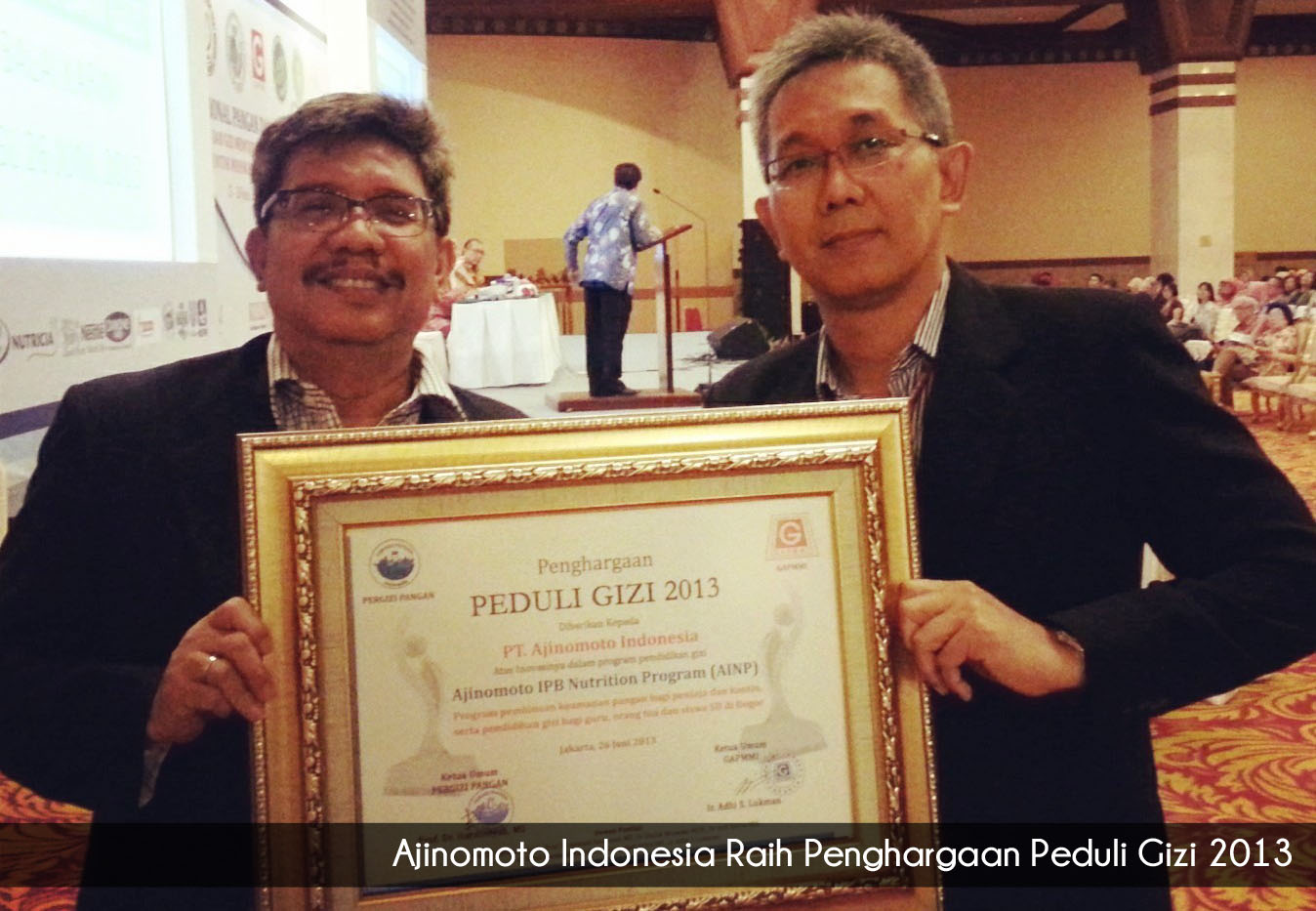 Ajinomoto Indonesia Raih Penghargaan Peduli Gizi 2013