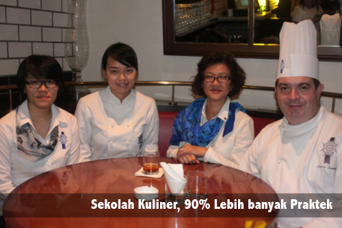 Sekolah Kuliner, 90% Lebih banyak Praktek